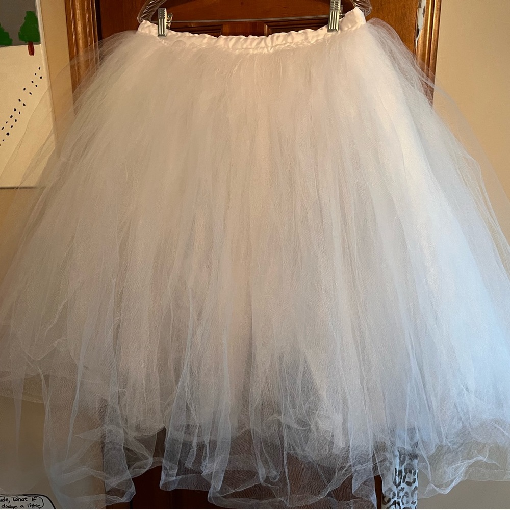 White tulle skirt